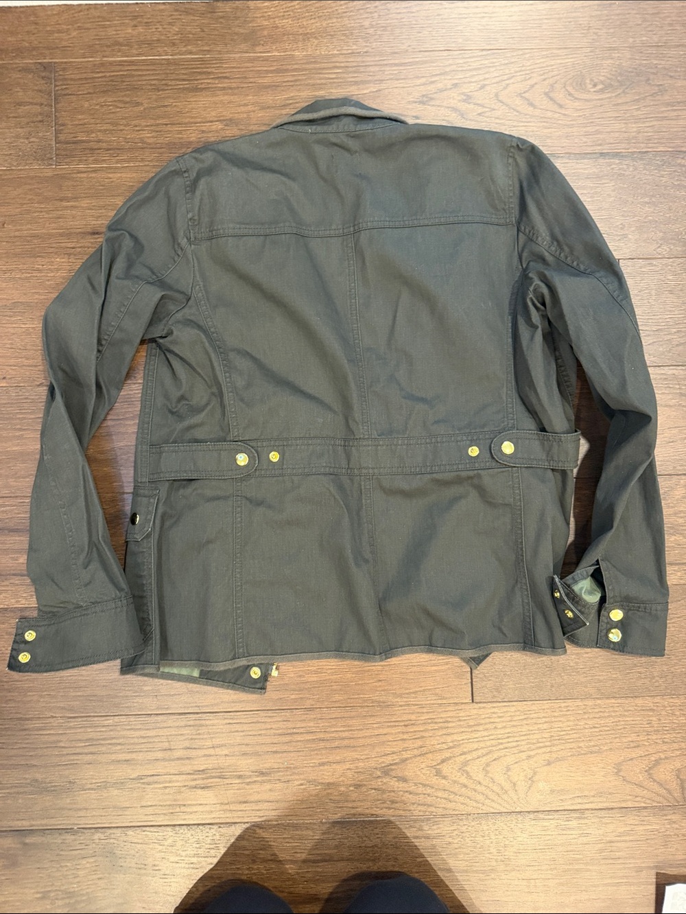 J. By J. Crew Green Military Jacket with Gold Accents Size Small - C54-040 - Picture 6 of 7
